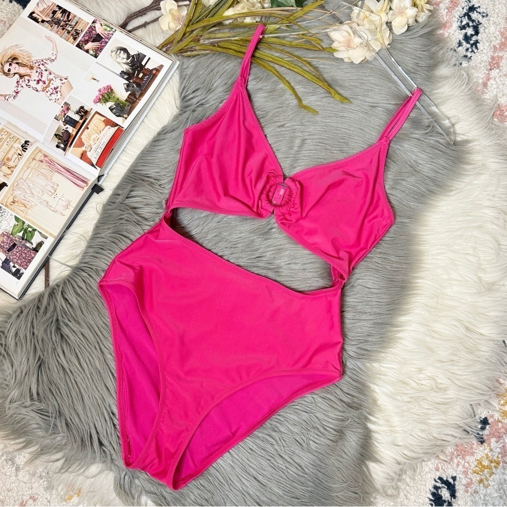 Solid & Striped Hot Pink Cutout Women’s One Piece Women’s Swimsuit Sz M